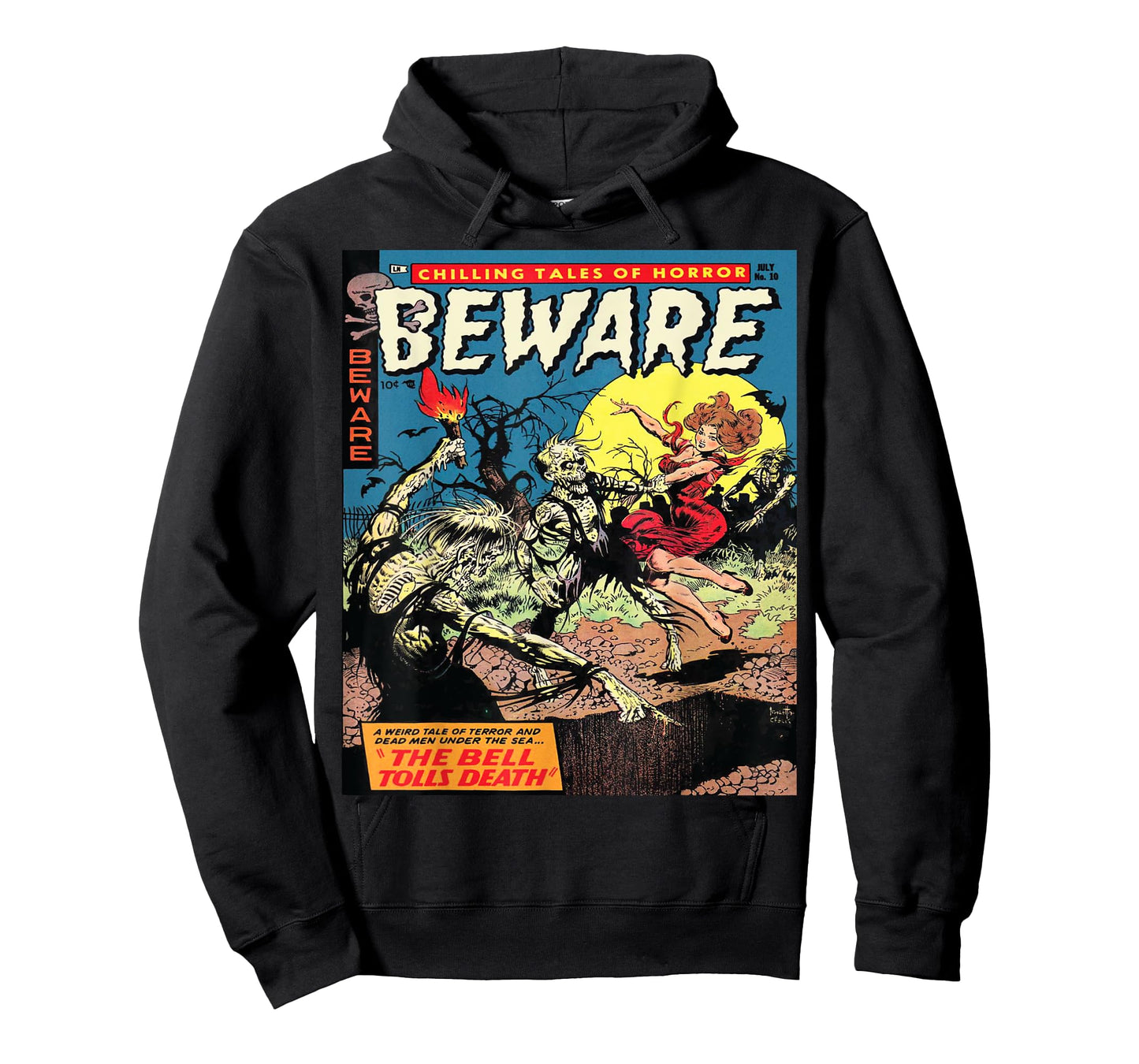 Halloween Horror Vintage Zombie Comic Book Retro Scary Funny T-Shirt