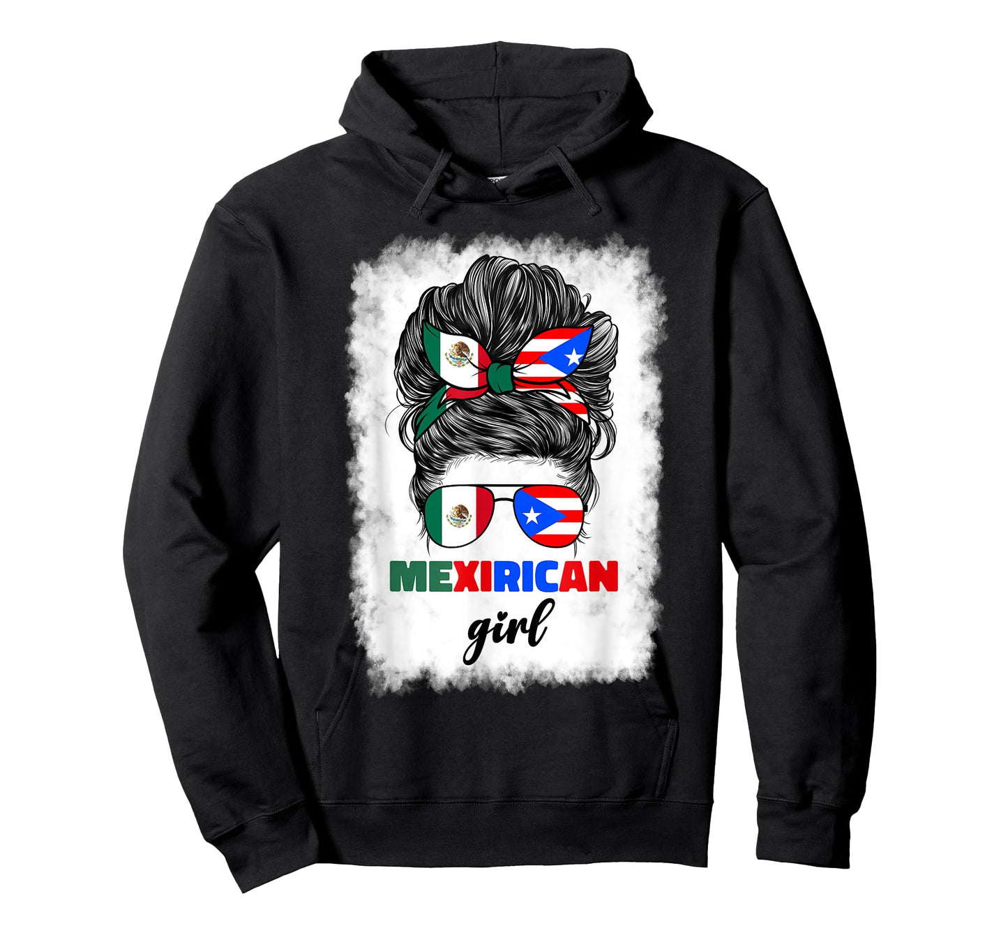 Mexirican Girl Mix Half Mexican and Puerto Rican Rico Flag T-Shirt