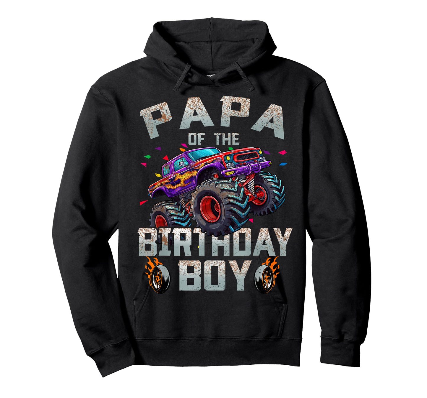 Papa Of The Birthday Boy Monster Truck Family T-Shirt