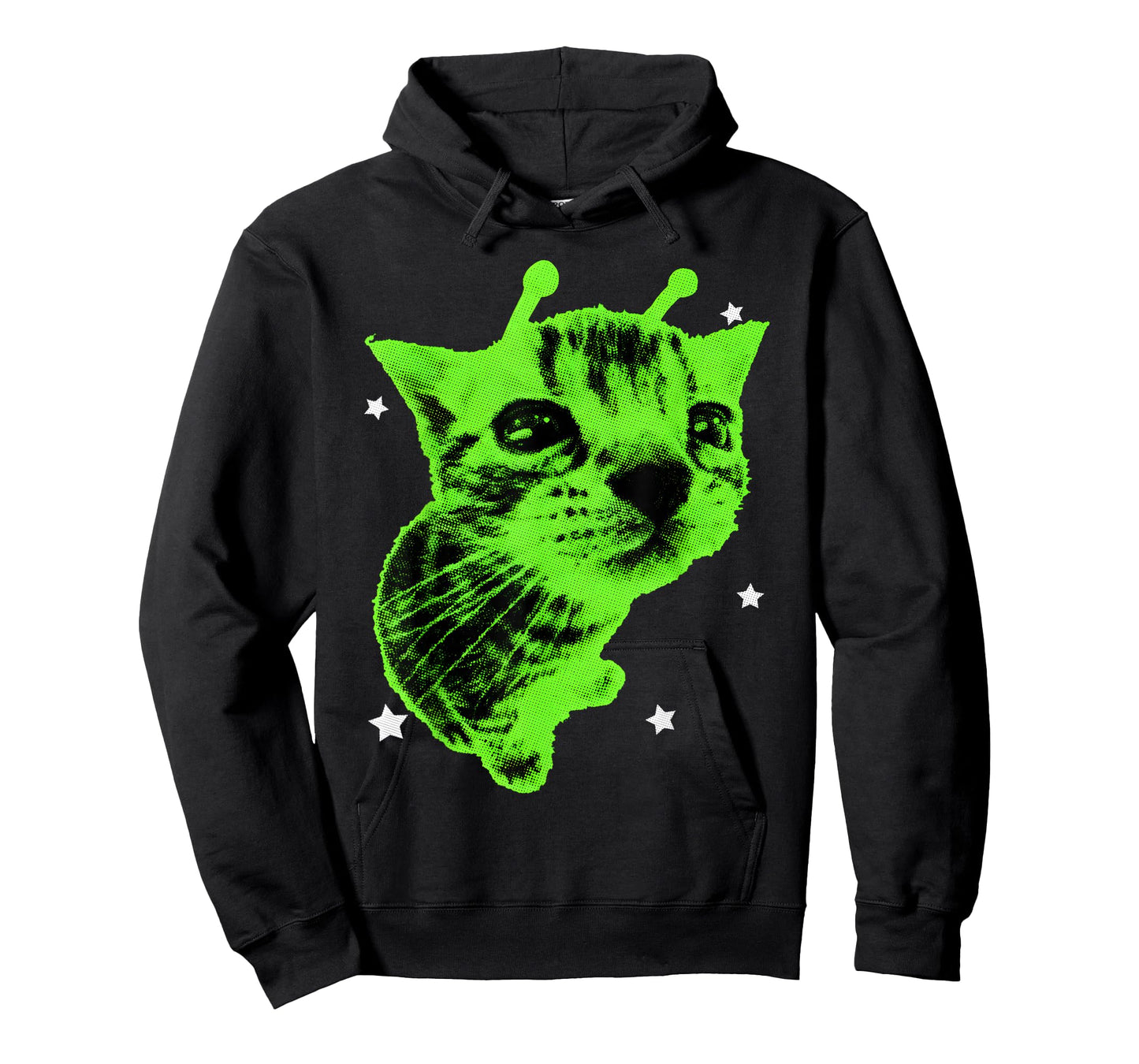 Y2K Alien Cat Meme Retro Silly Cat Vintage Space Kitty Funny T-Shirt