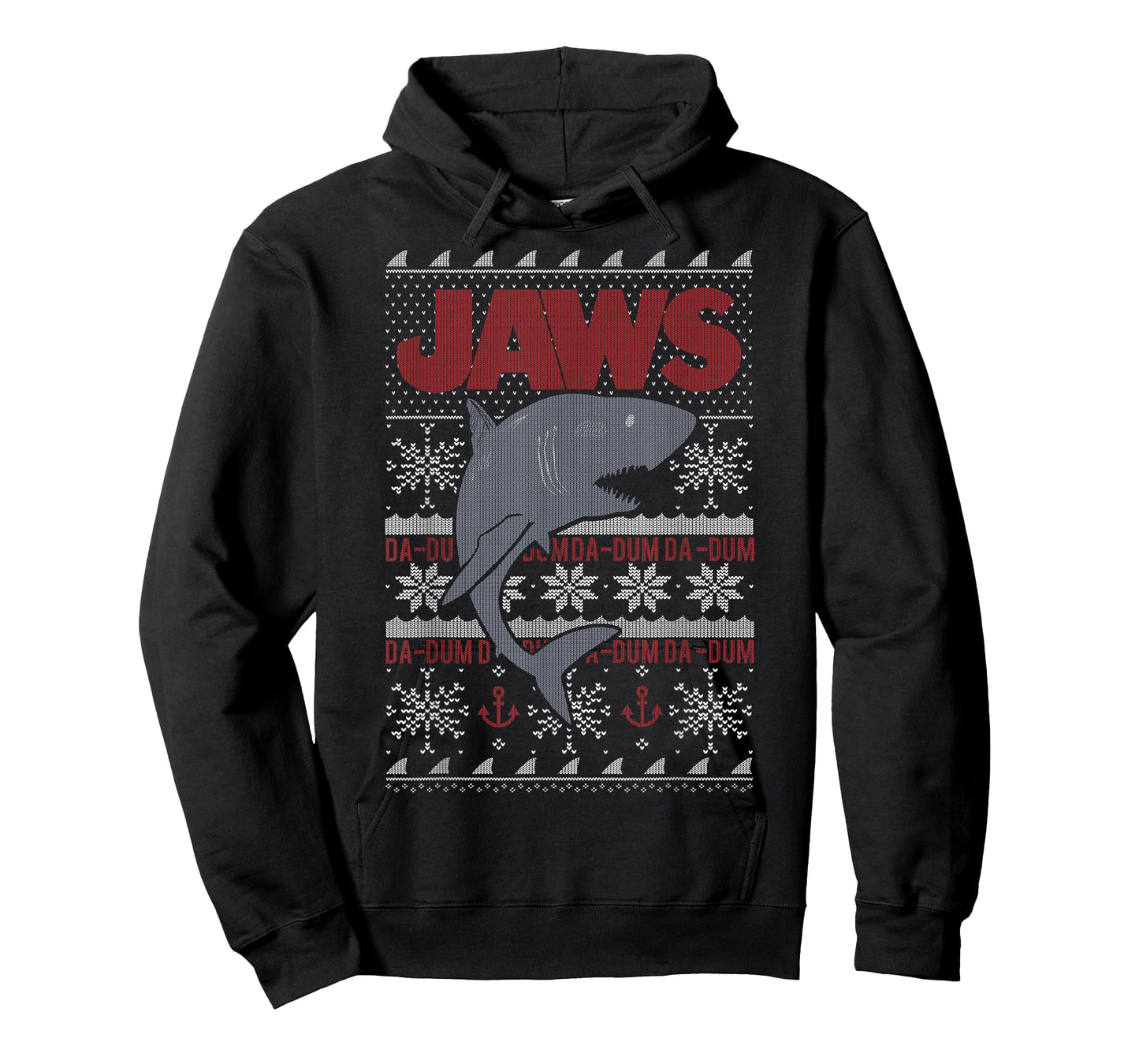 Jaws Dun Dun Shark Ugly Christmas Sweater Graphic T-Shirt T-Shirt
