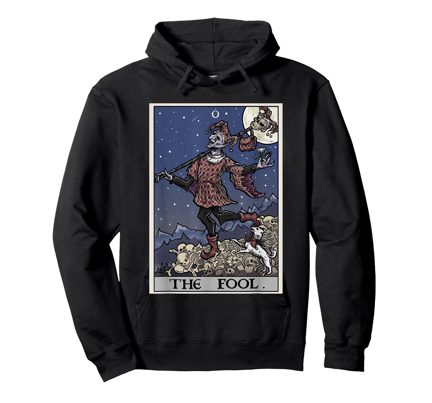 The Fool Tarot Card Halloween Jester Gothic Spooky Horror T-Shirt
