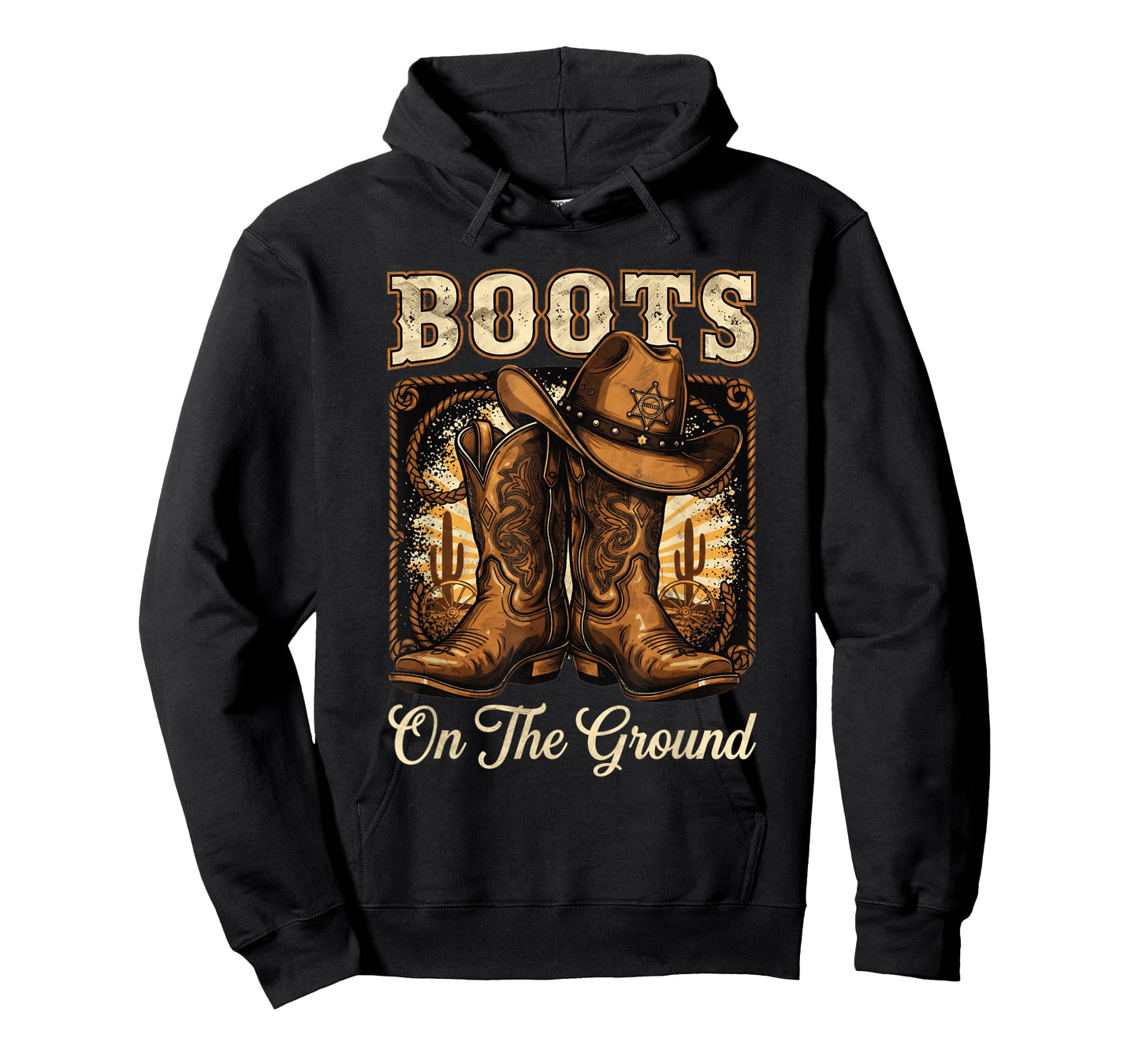 Boots On The Ground Cowboy Boots Rodeo Western Cowgirl T-Shirt