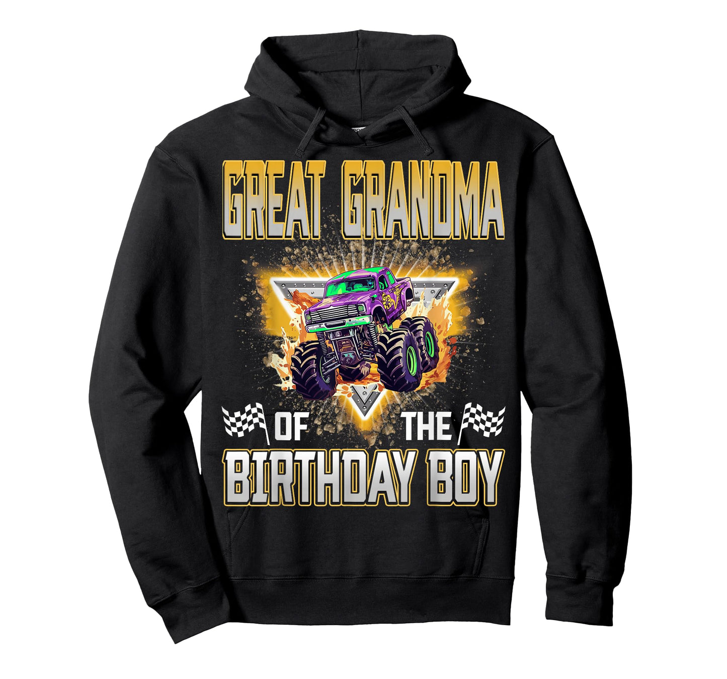 Great Grandma of The Birthday Boy Monster Truck Birthday T-Shirt