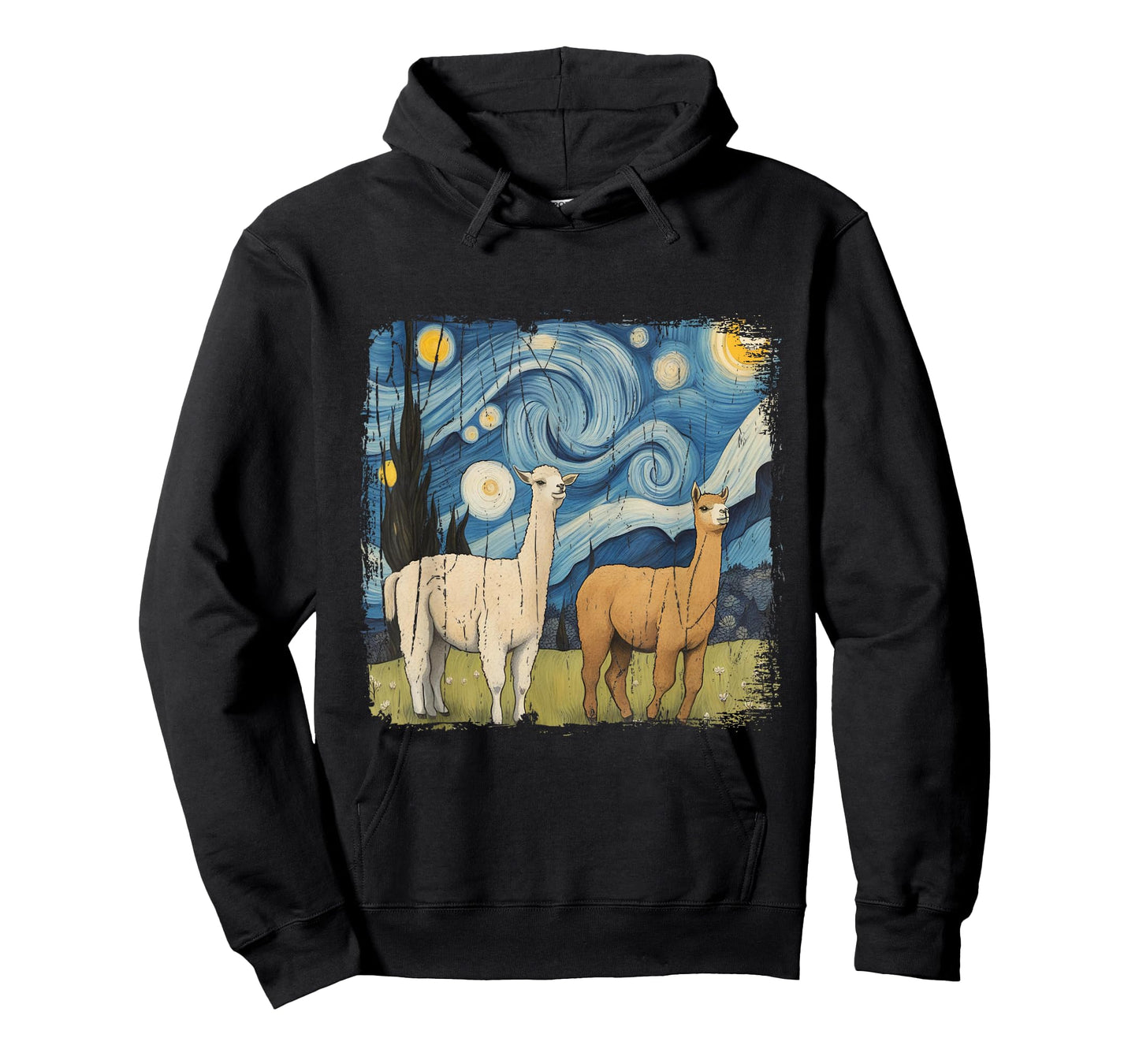 Cotopaxi Starry Night Artwork Llama National Park Souvenir T-Shirt