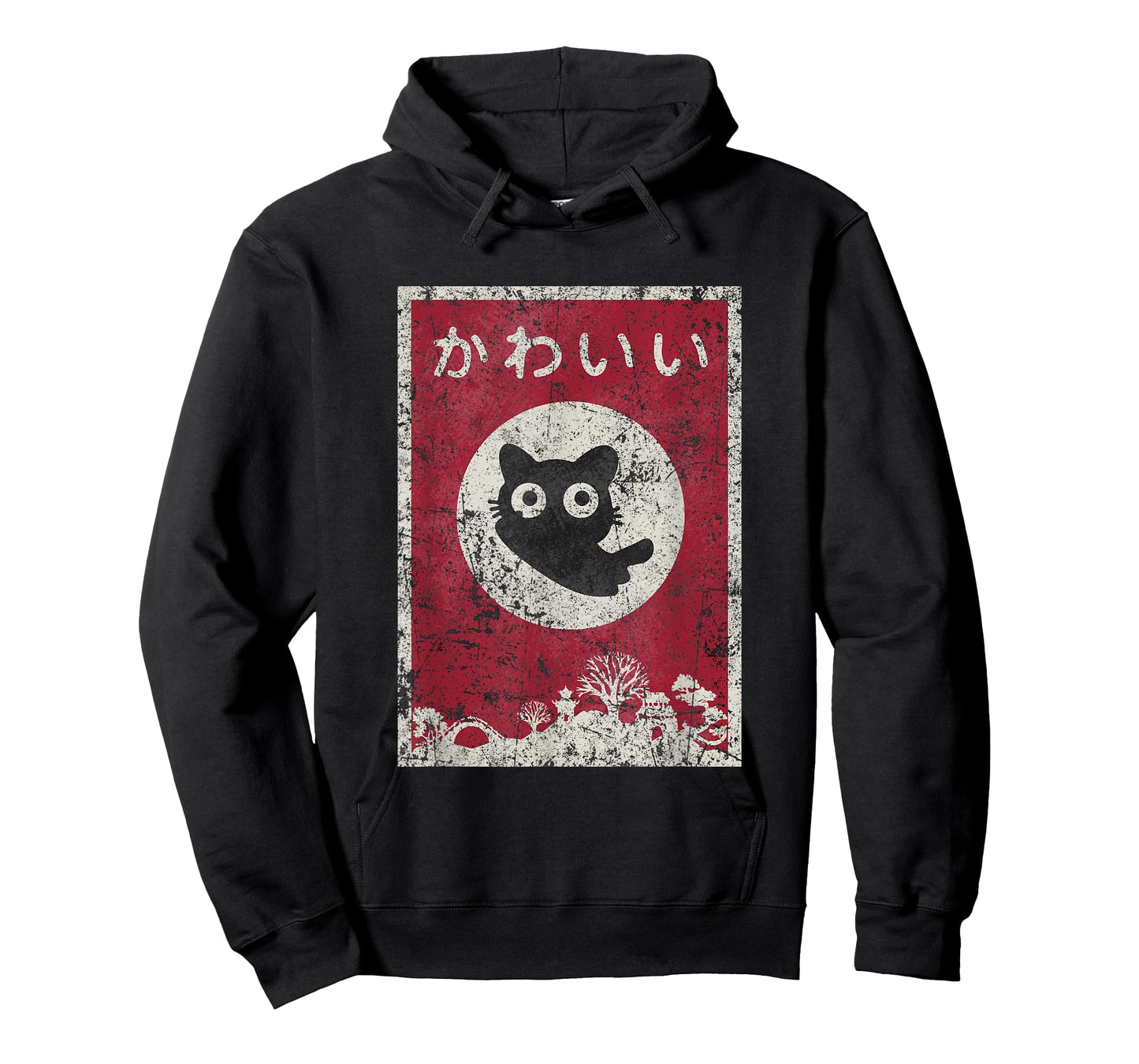 Kawaii cat Japanese Black Anime cat T-Shirt