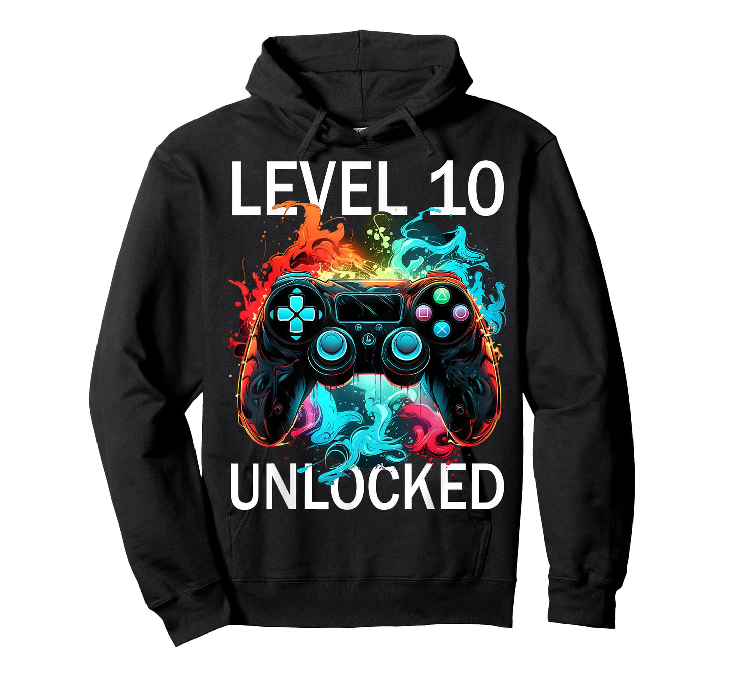 Kids Level 10 Unlocked Video Gamer Retro 10th Birthday Game T-Shirt