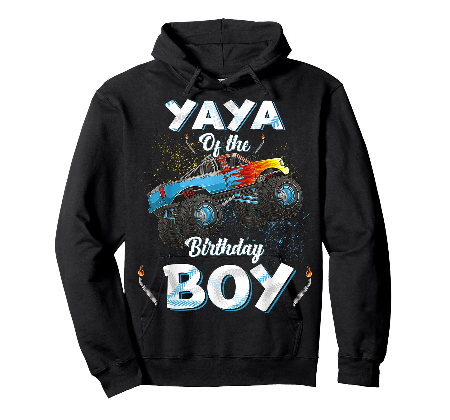 Yaya Of The Birthday Boy Monster Truck Bday Women Grandma T-Shirt