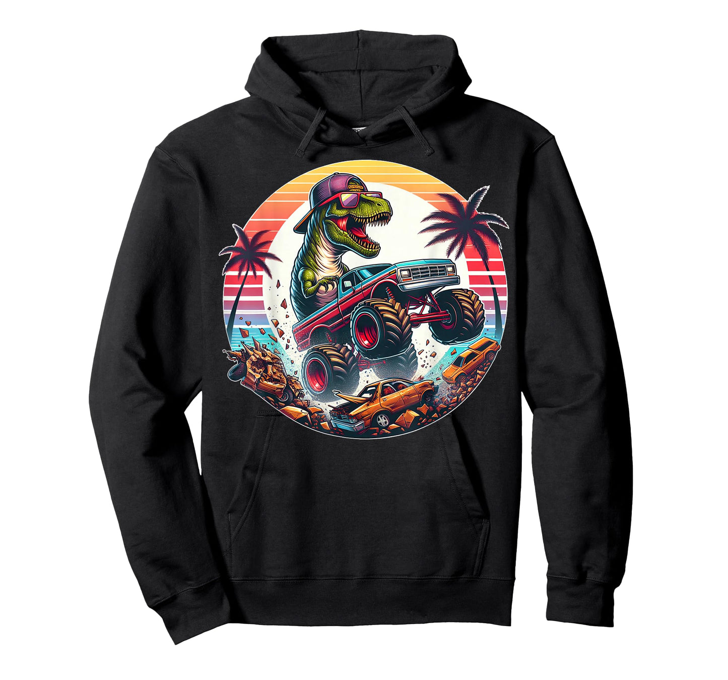 T-rex Dinosaur Monster Truck Vintage Kids Youth Toddlers Jam T-Shirt