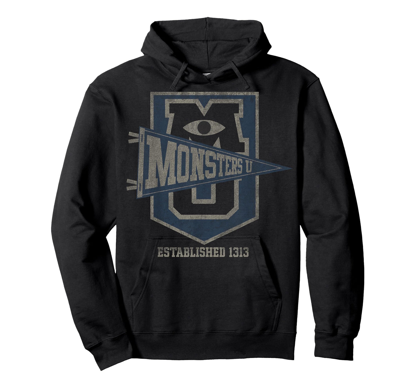 Disney Pixar Monsters University Vintage Collegiate MU Badge T-Shirt