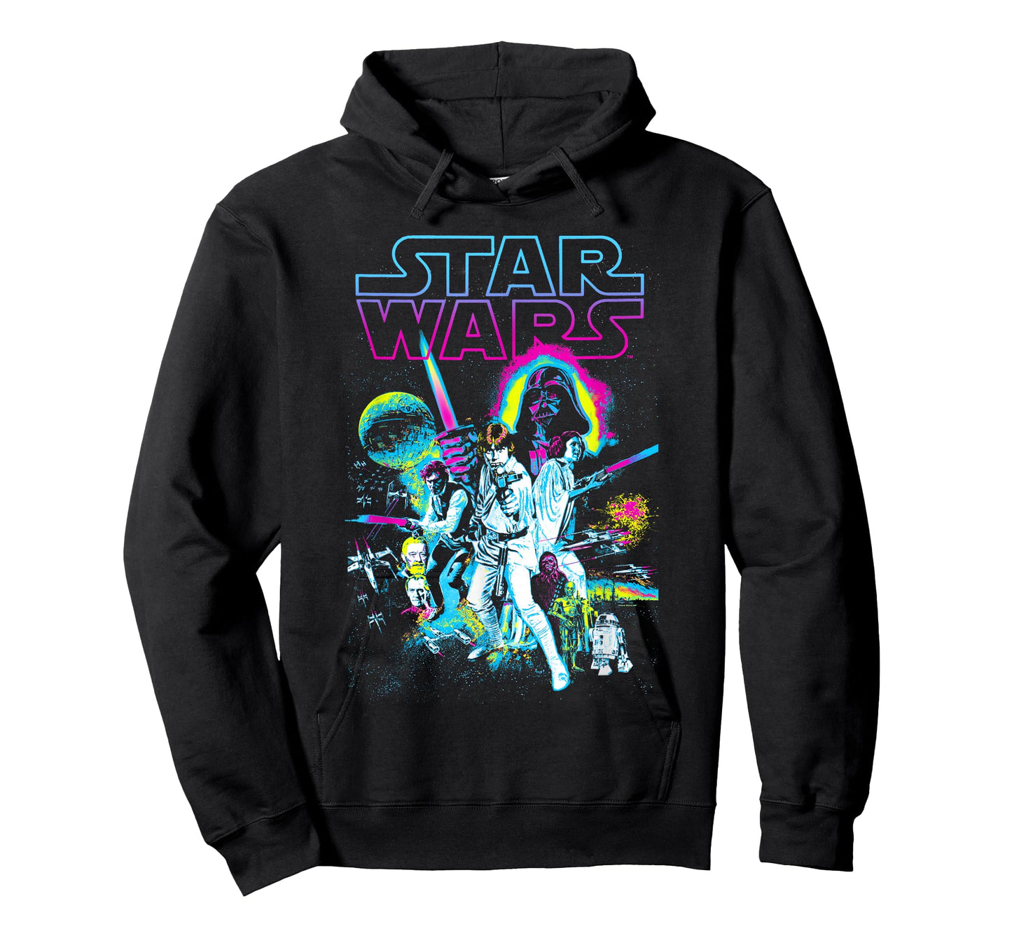 Star Wars Vintage Neon Splatter Movie Poster T-Shirt