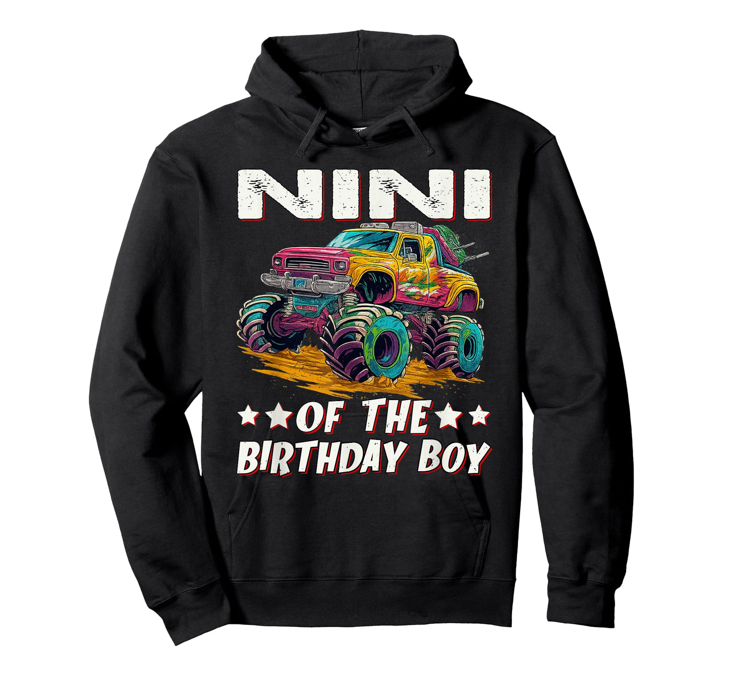 Nini of The Birthday Boy Monster Truck Birthday T-Shirt