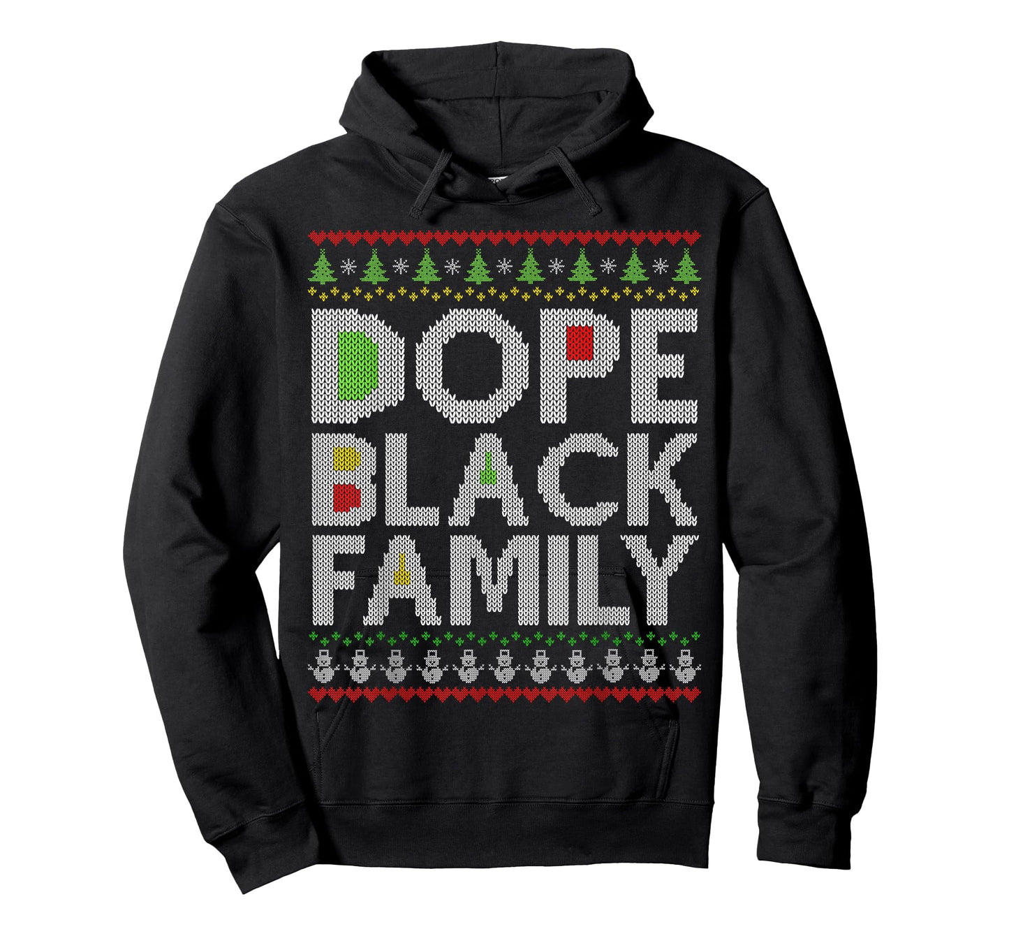 Dope Black Family 2025 Afro Christmas Tree Santa Pj Matching T-Shirt