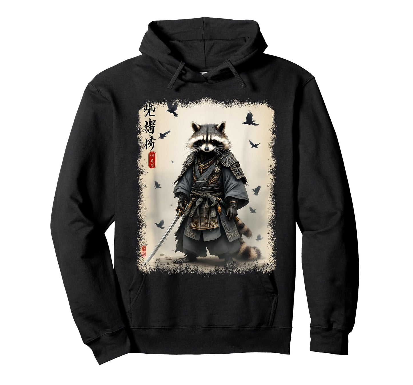 Samurai Raccoon, Japanese Warrior & Art | Vintage Anime T-Shirt
