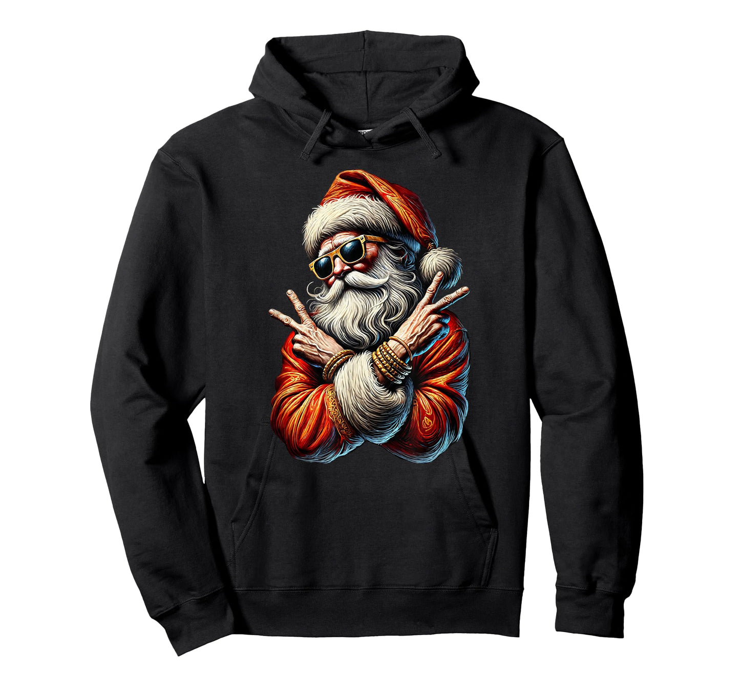 Santa Gangsta Bling Bling Christmas Cool Yule T-Shirt