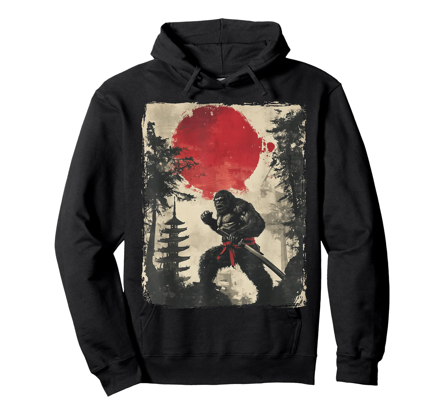 Bigfoot Samurai Japanese Sword Sasquatch T-Shirt