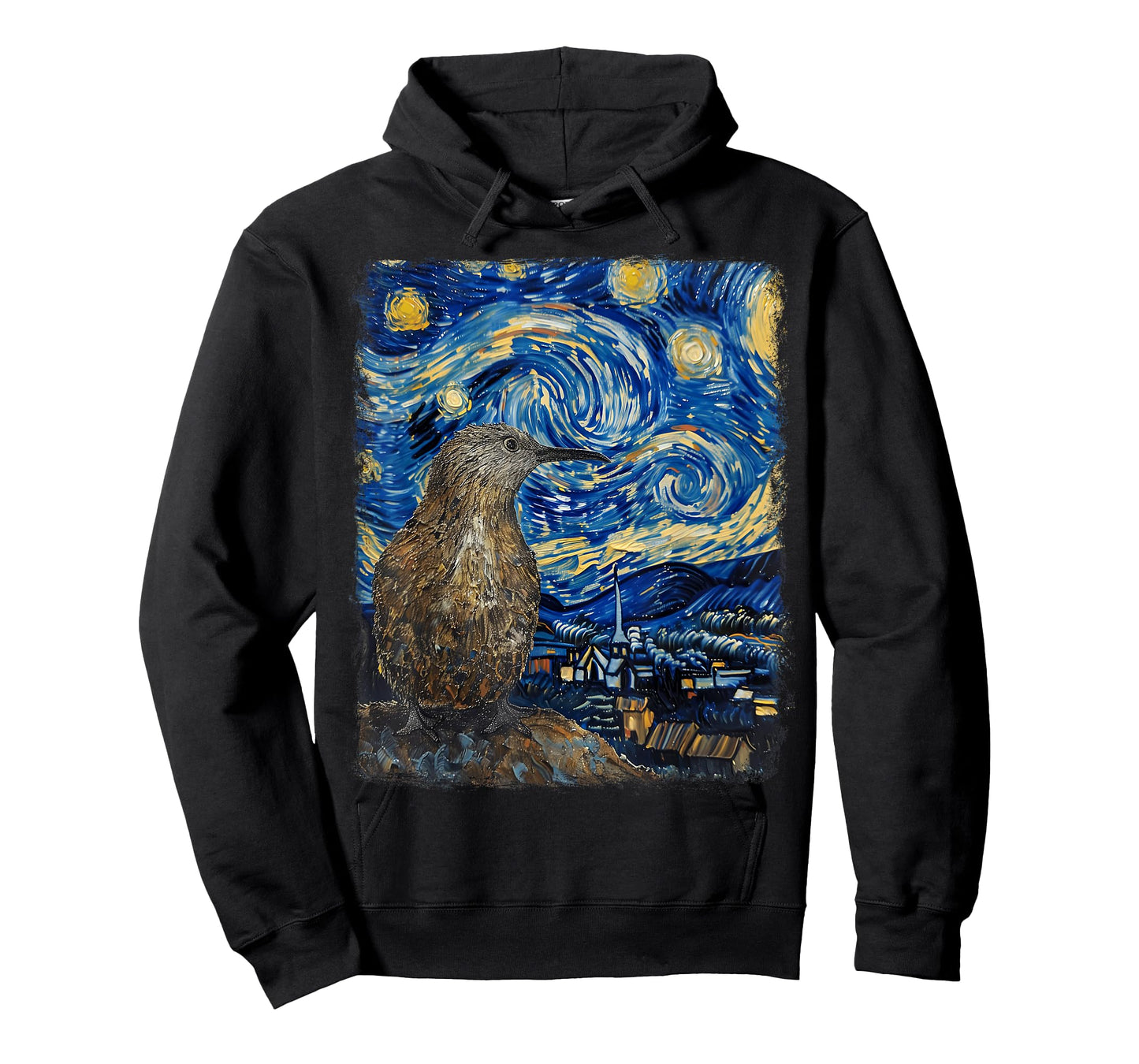 Kiwi Bird New Zealand Starry Night Painting T-Shirt