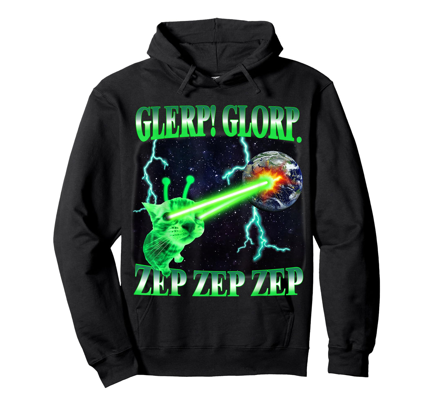 Glerp Glorp Funny Alien Cat Meme Gnarp Cat Silly Alien T-Shirt