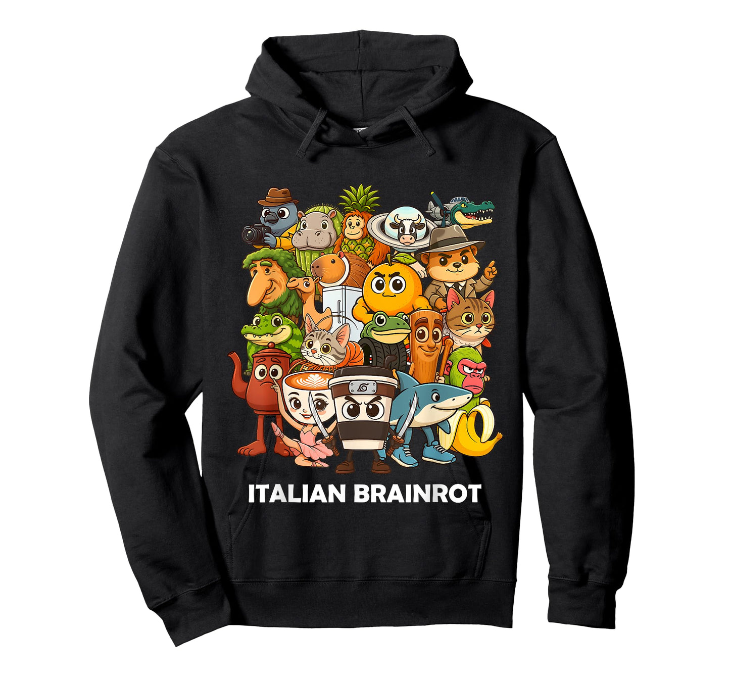 Italian Brainrot Meme All Character Kawaii Japan Anime Style T-Shirt
