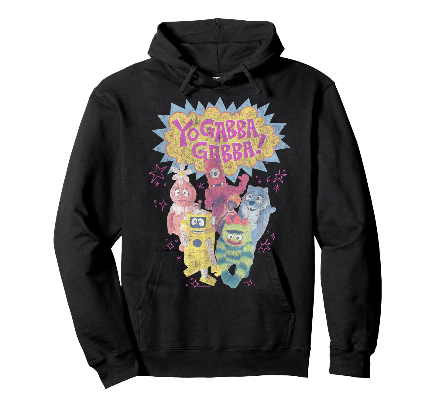 Yo Gabba Gabba! Vintage Logo with Characters TV Show T-Shirt