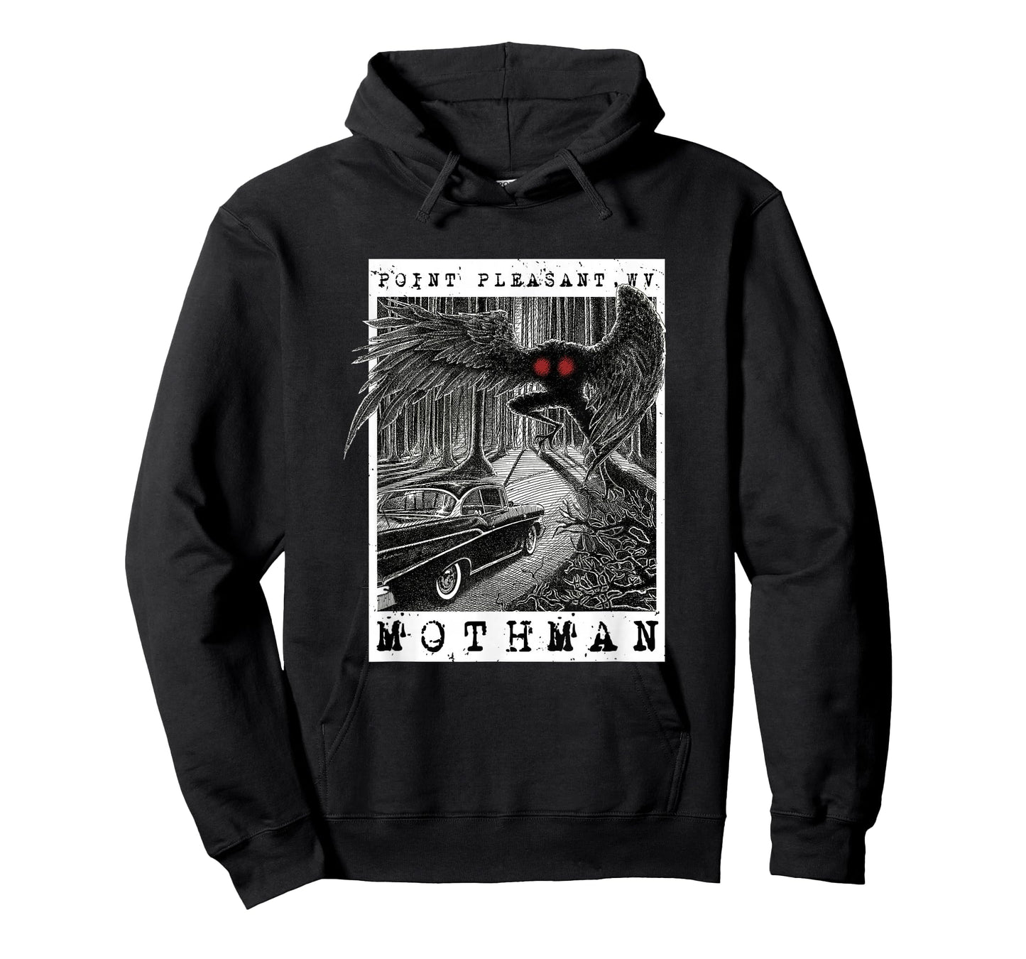 Mothman Encounter - 1966 Point Pleasant Original Cryptid Art T-Shirt