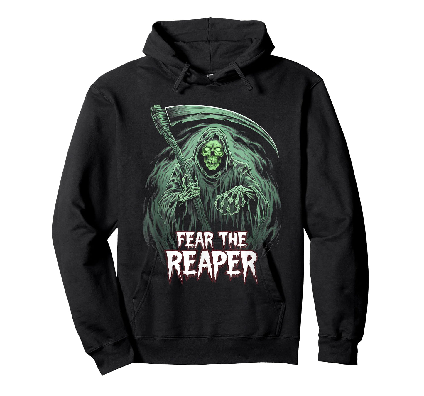 Grim Reaper Fear the Reaper Swirling Fog Art Horror Fans T-Shirt