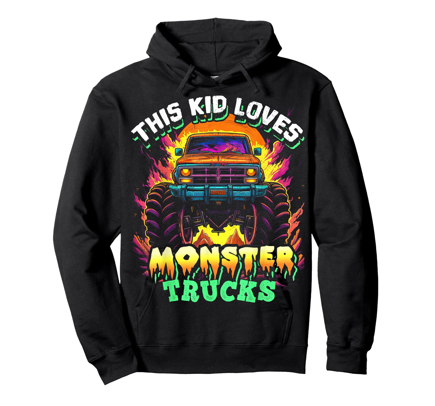 Monster Truck for Toddlers, Kids Monster Truck Vintage Retro T-Shirt