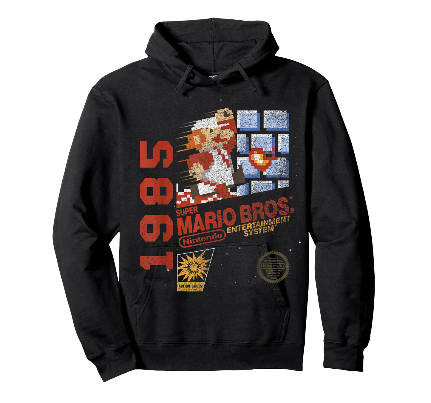 Super Mario Bros NES 1985 Retro 8-Bit Nintendo Game Cover T-Shirt