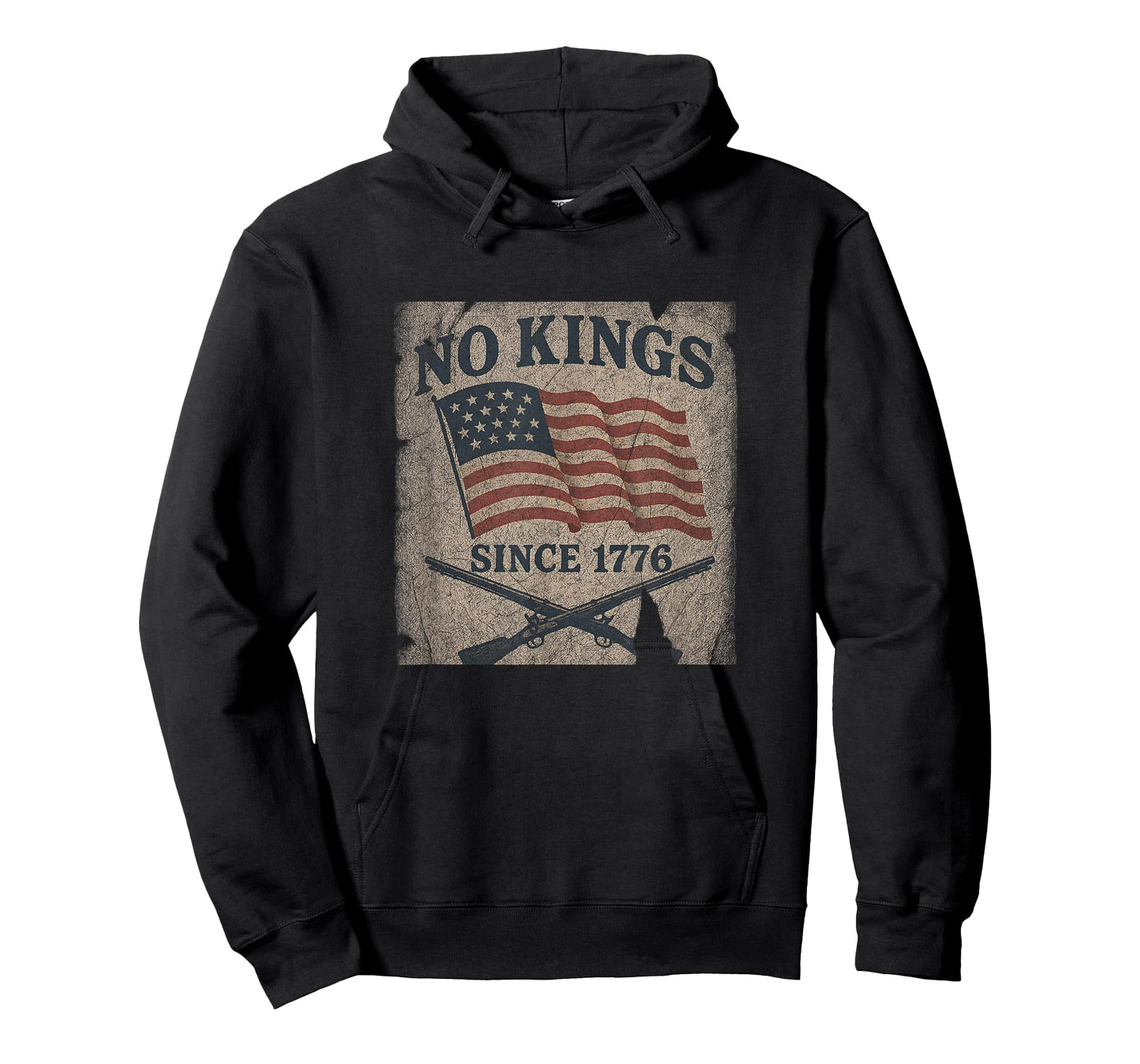 No Kings Since 1776 – Patriotic Rebellion Design T-Shirt