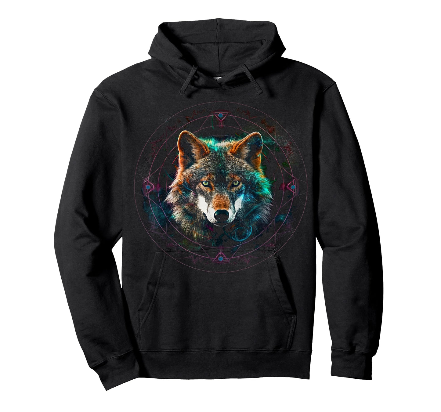 Wolf Lover Artwork | Mandala Animal Motif Wolf T-Shirt