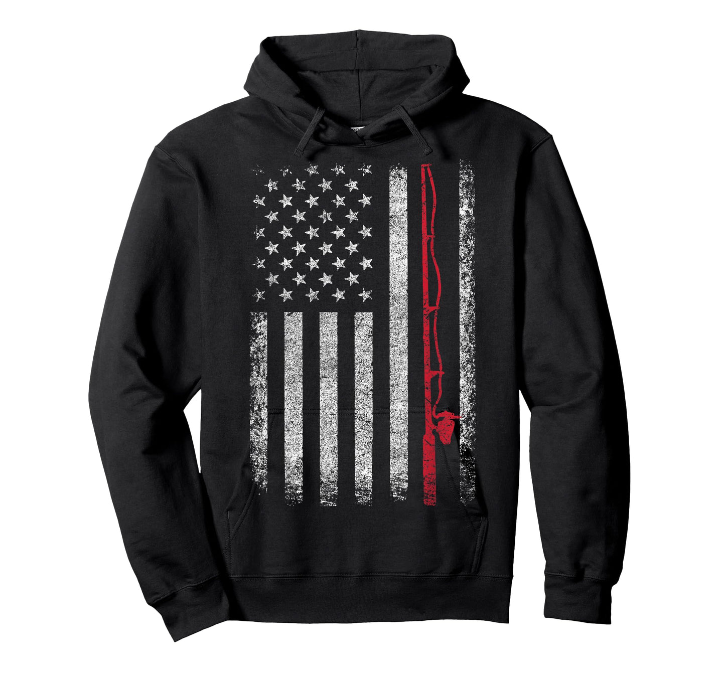 American Flag Fishing Rod Fishing Lover Vintage Fisherman T-Shirt