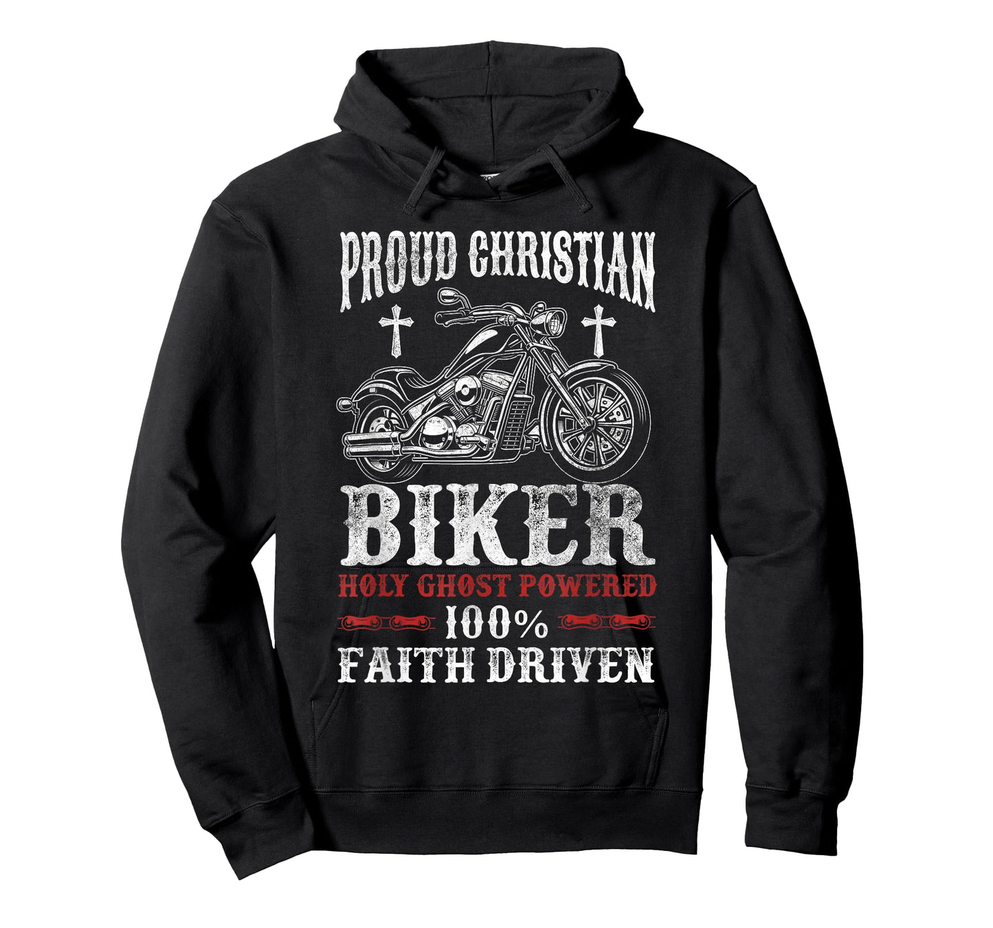 Motorcycle Proud Christian Biker Faith Driven T-Shirt