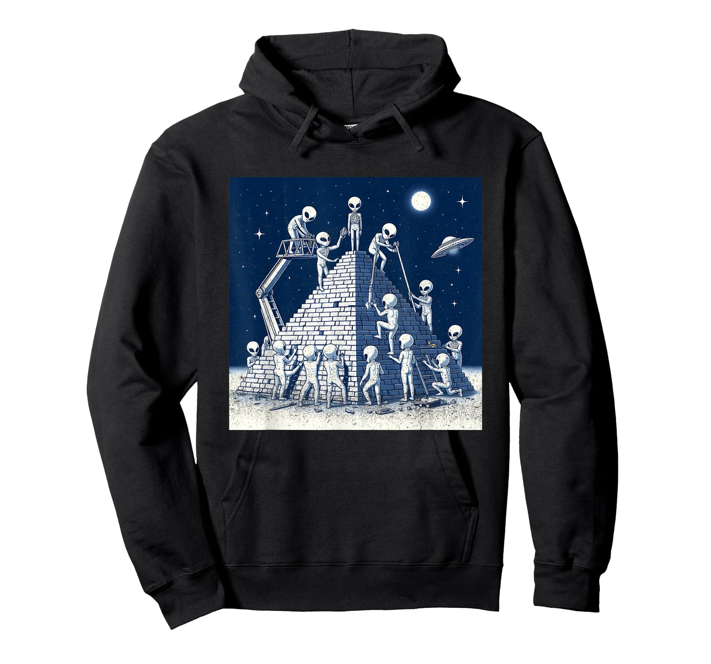 Aliens Building Pyramid T-Shirt