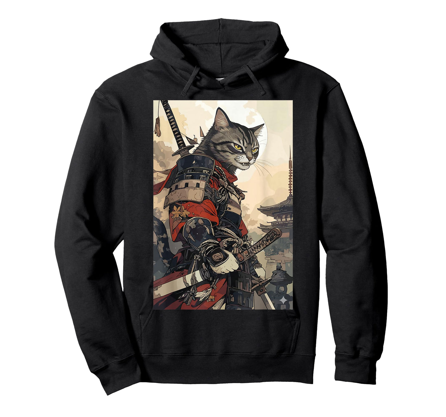 Samurai Cat Shirts for Women Men Vintage Graphic Japanese T-Shirt