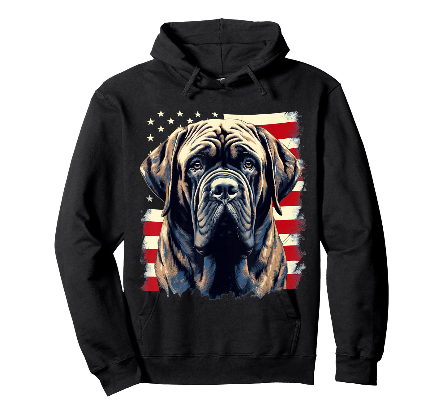 4th Of July US Flag English Mastiff Dog T-Shirt