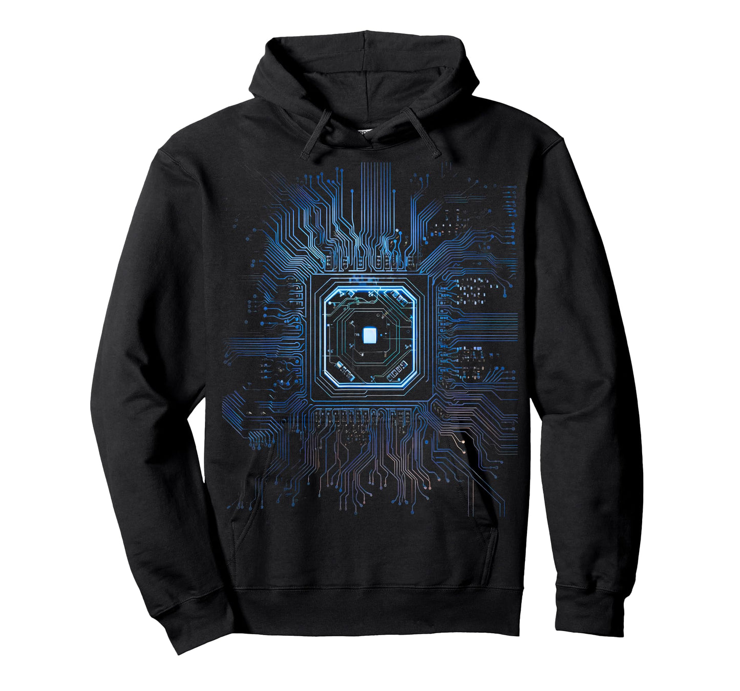 Motherboard Microchip Circuit Black IT Computer Background T-Shirt