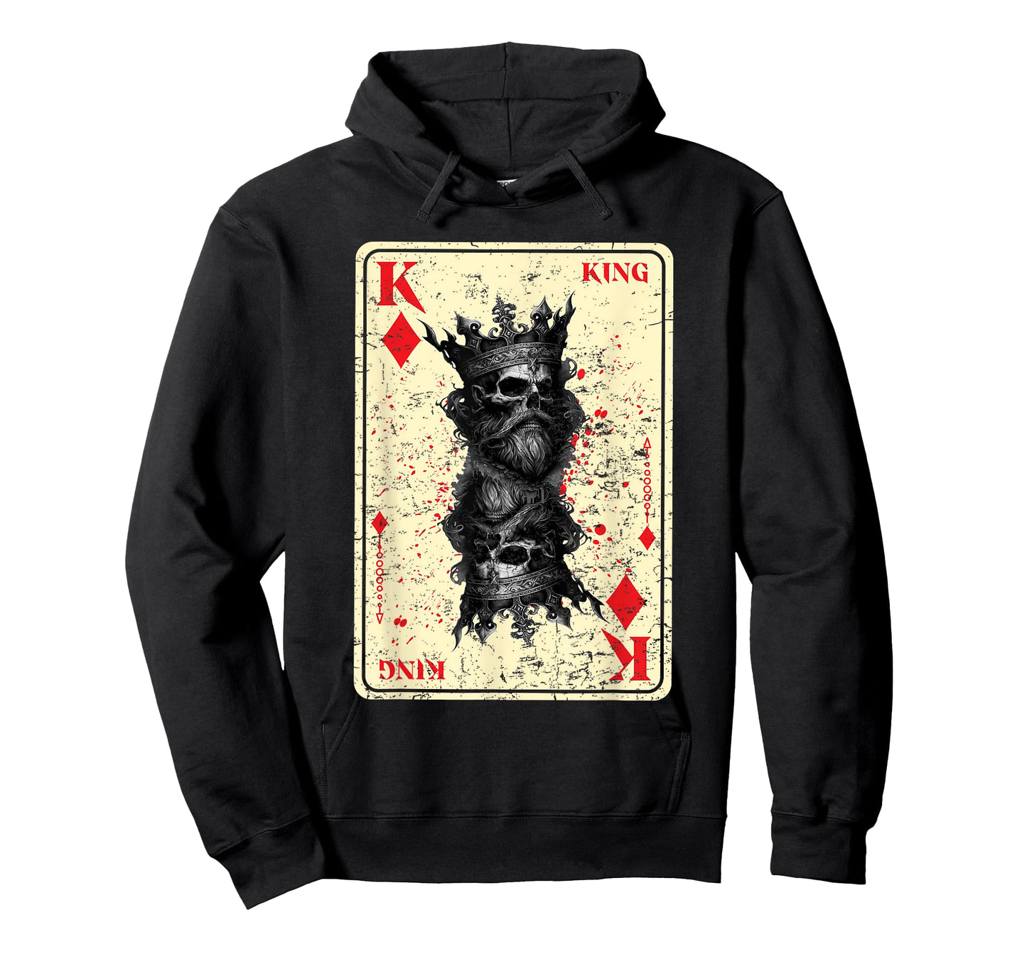 Gothic Card Game Halloween Scary Horror King of Diamonds T-Shirt