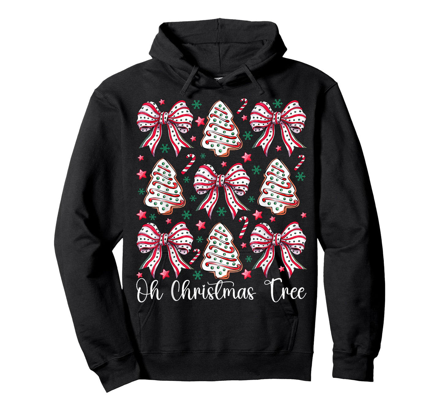 Cute Christmas Tree Cakes Lovers Xmas Bow Women Girls T-Shirt