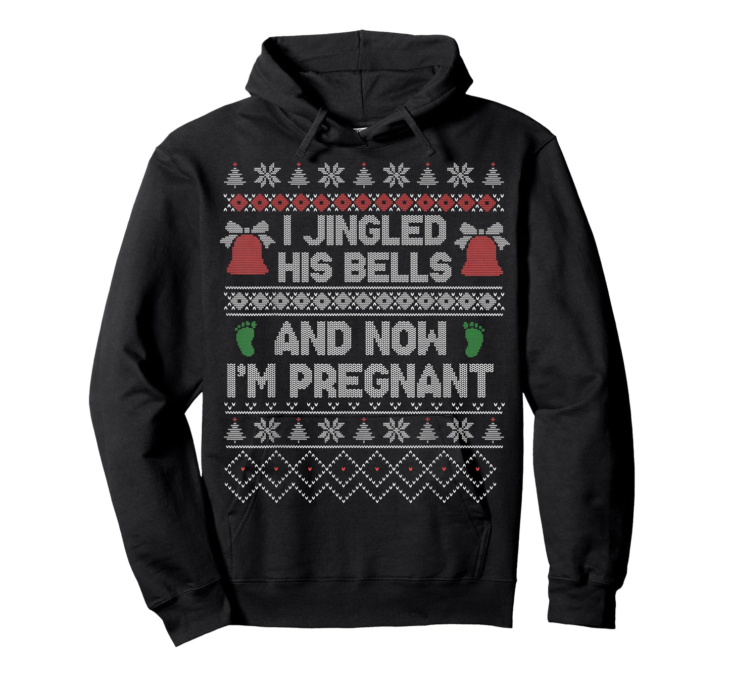 I Jingled His Bells and Now I'm Pregnant Christmas Holiday T-Shirt