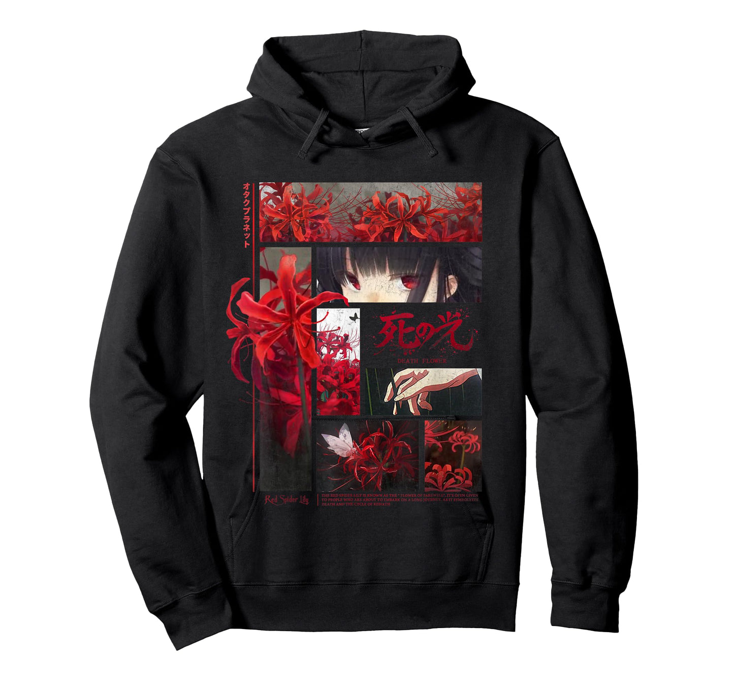 Japanese Spider Lilies Anime Flower in Soft Grunge Aesthetic T-Shirt
