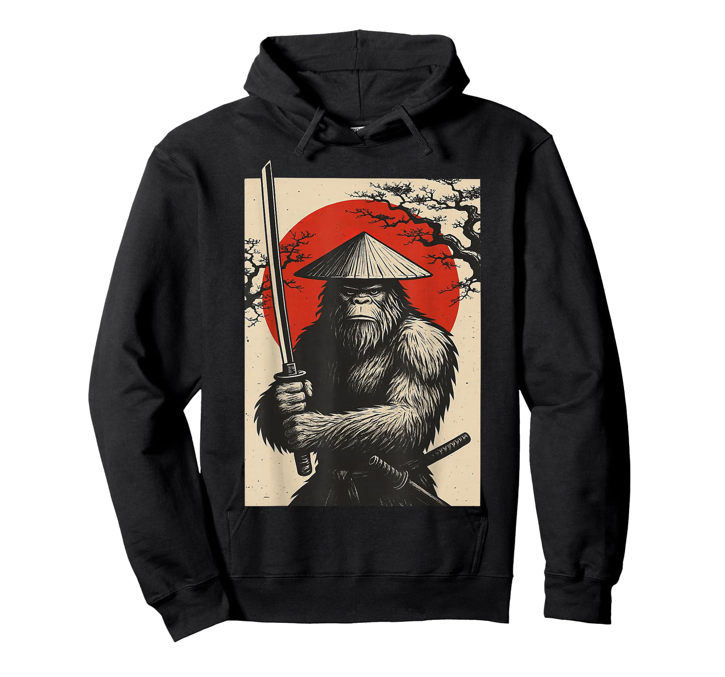 Bigfoot Samurai Japanese Sword Sasquatch T-Shirt
