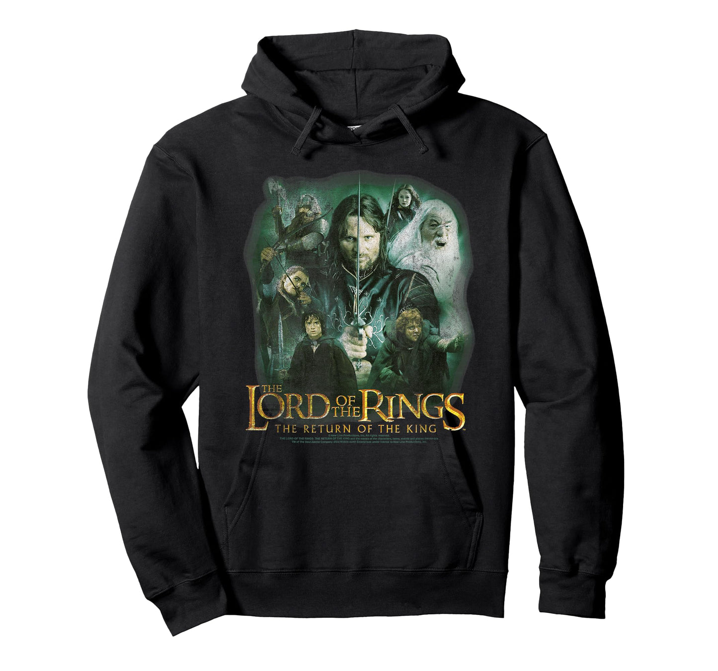 Lord of The Rings Character Collage Action Poses Fantasy T-Shirt