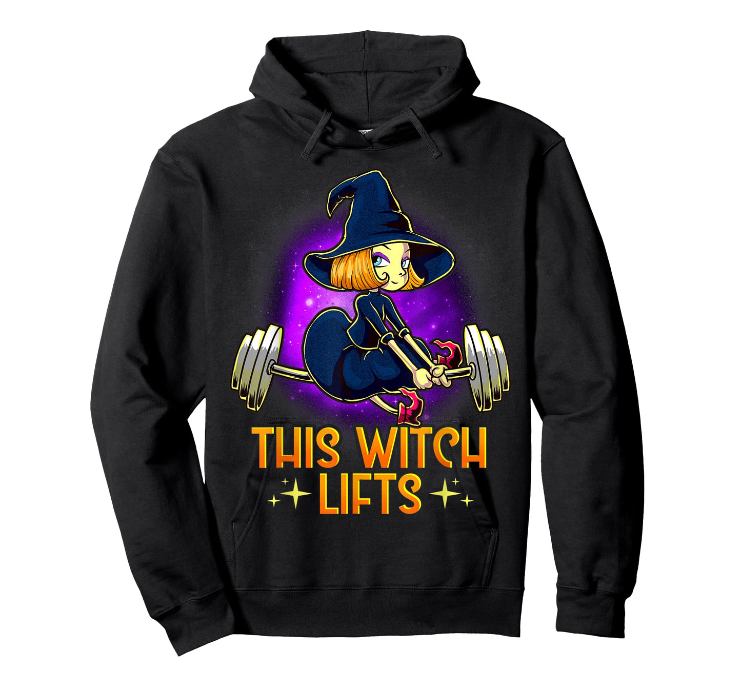 This Witch Lifts Funny Halloween Barbell Fitness Gym Witch T-Shirt