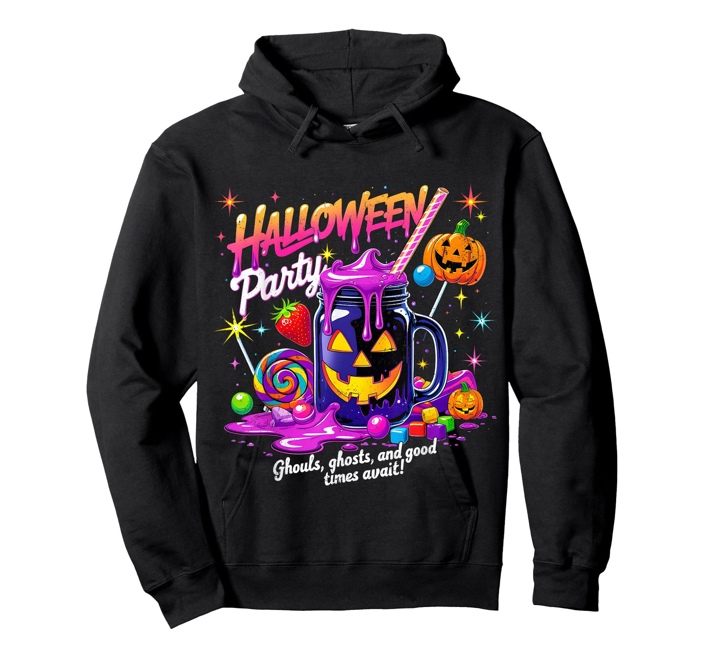 Halloween Party Pumpkin Candy Neon Drink Fun Family Matching T-Shirt