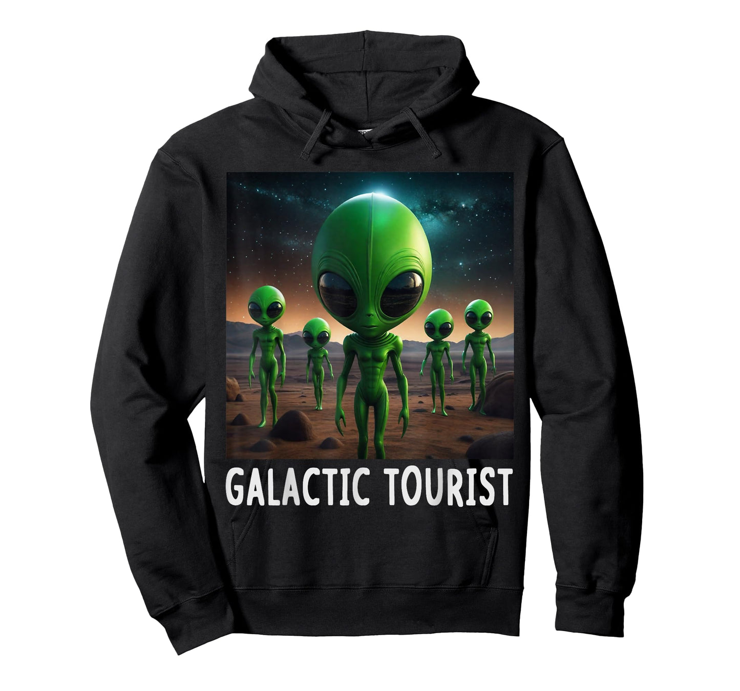 Funny Aliens Galactic Tourist Spaceship UFO Men Women Kids T-Shirt