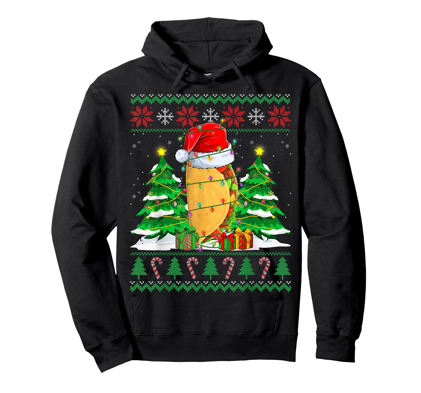 Santa Taco Fast Food Lovers Ugly Xmas Sweater Christmas PJS T-Shirt