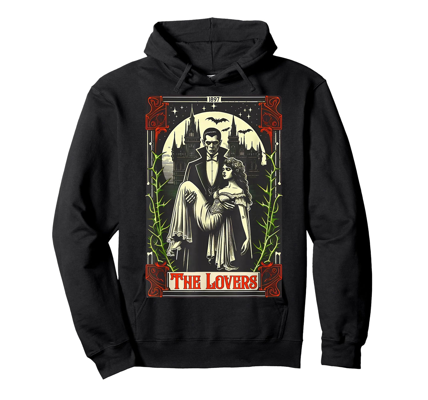 Vampire Monster Dracula and Bride The Lovers Tarot Card Tees T-Shirt
