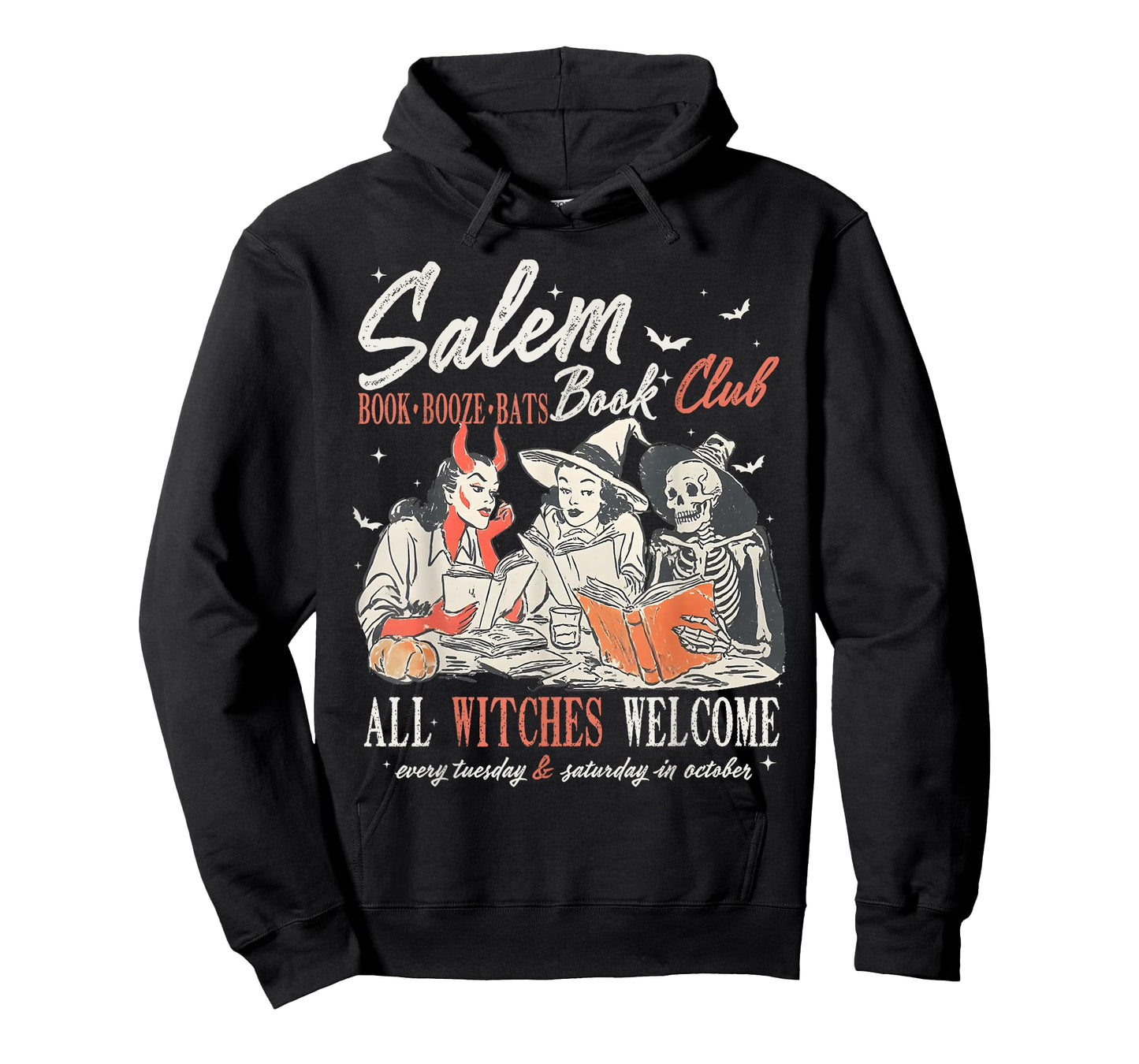 Vintage Salem Book Club Witchy Witch Spooky Season Halloween T-Shirt