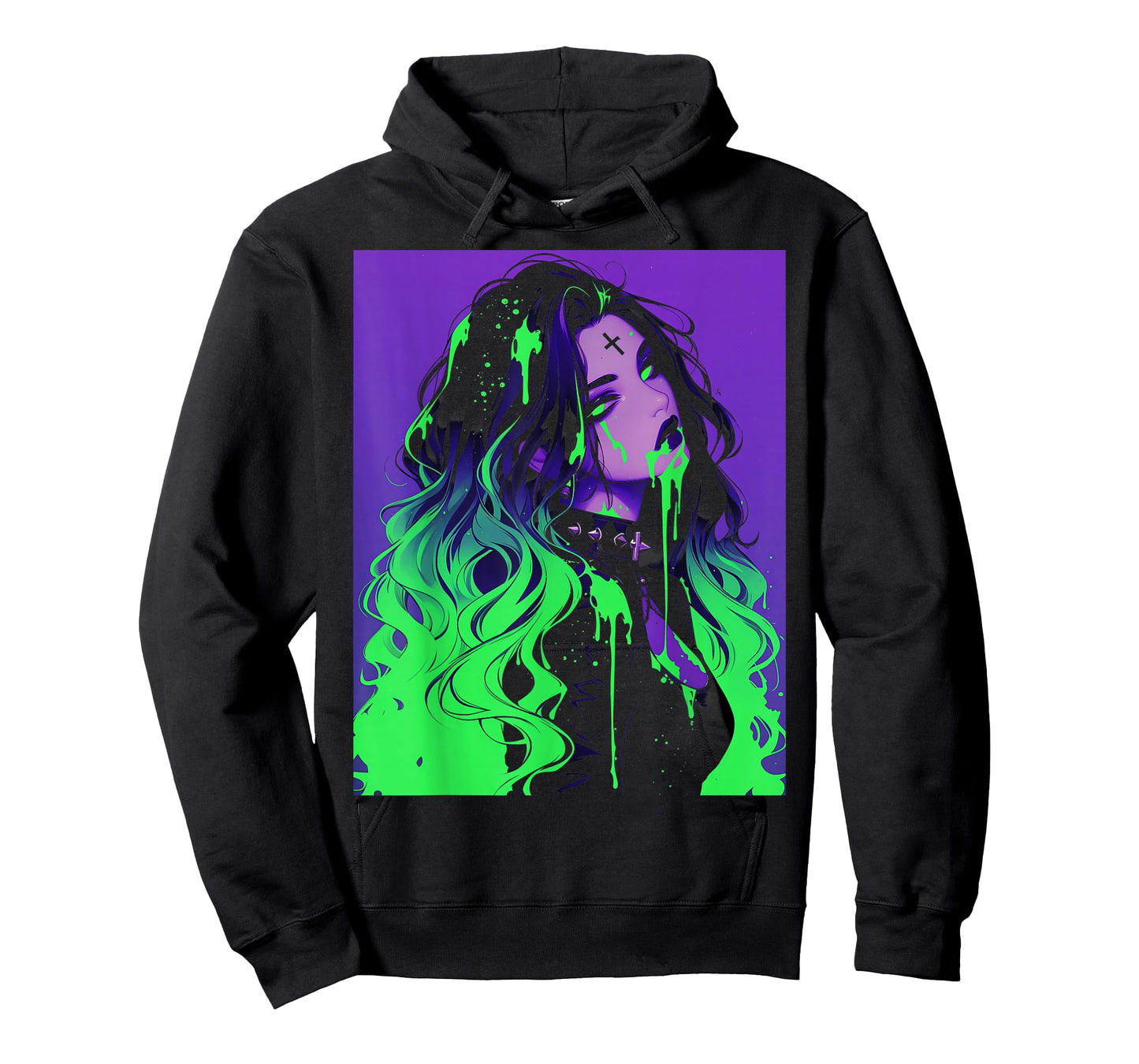 Cybergoth Cybercore Grunge Punk Goth Girl Alt Anime Manga T-Shirt