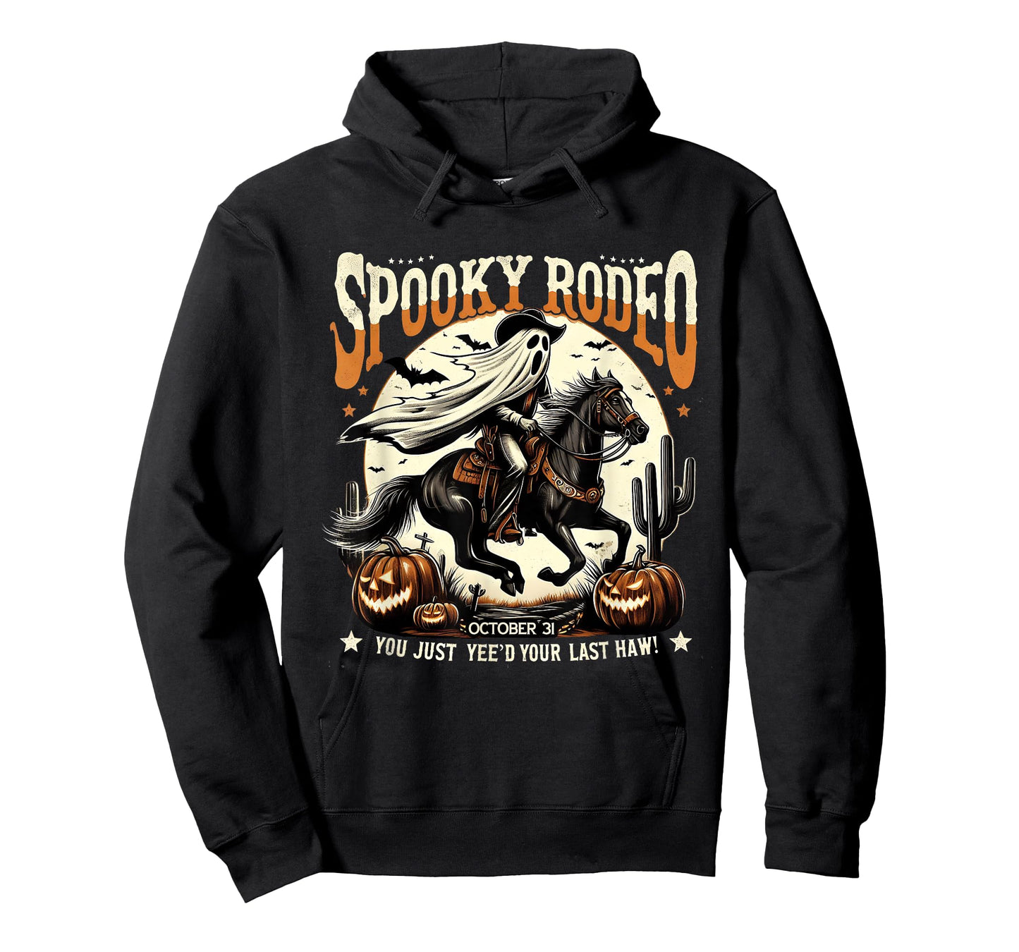 Ghost Cowboy Halloween Western Vintage Design T-Shirt